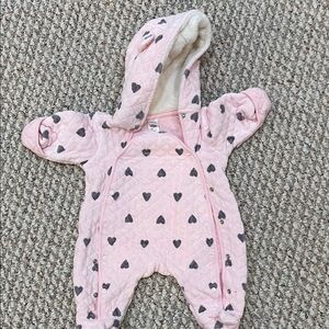 Nordstrom Baby Pink Heart Footie